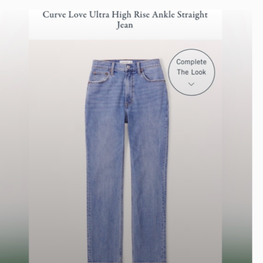 Abercrombie Ankle Straight Ultra High Rise Jeans